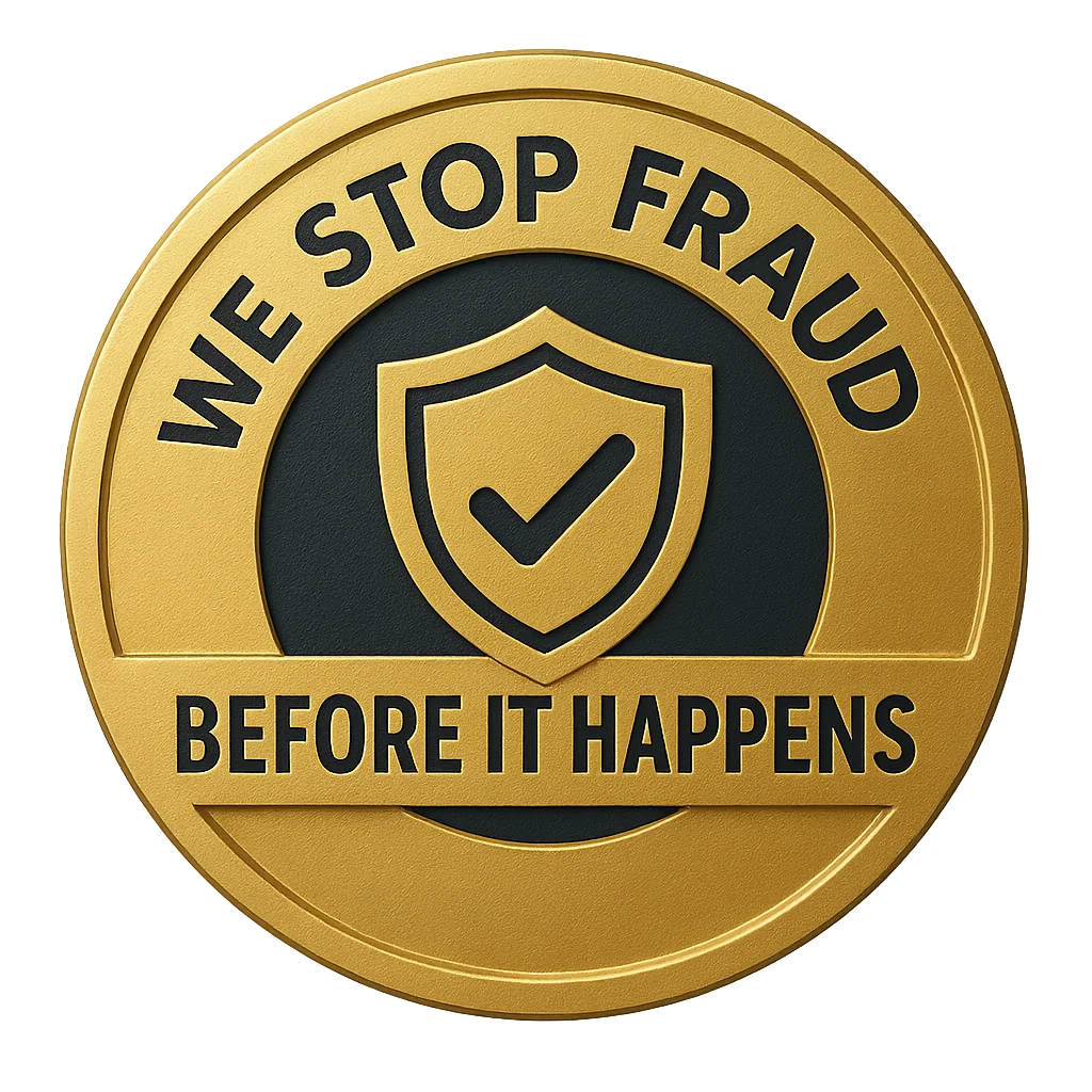 We Stop Fraud Badge